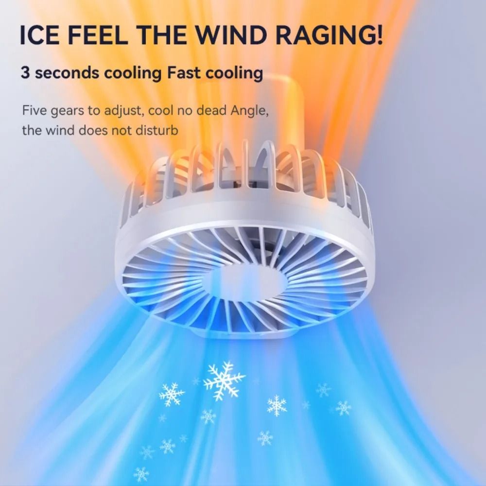 USB rechargeable Handheld fan Portable Handheld Electric Fan 5 Speeds Adjustable Turbo 1200MAH big Battery Fans LED Display Rechargeable Ice Cooling Personal Fan Mini fan fashion Hand held handy fan
