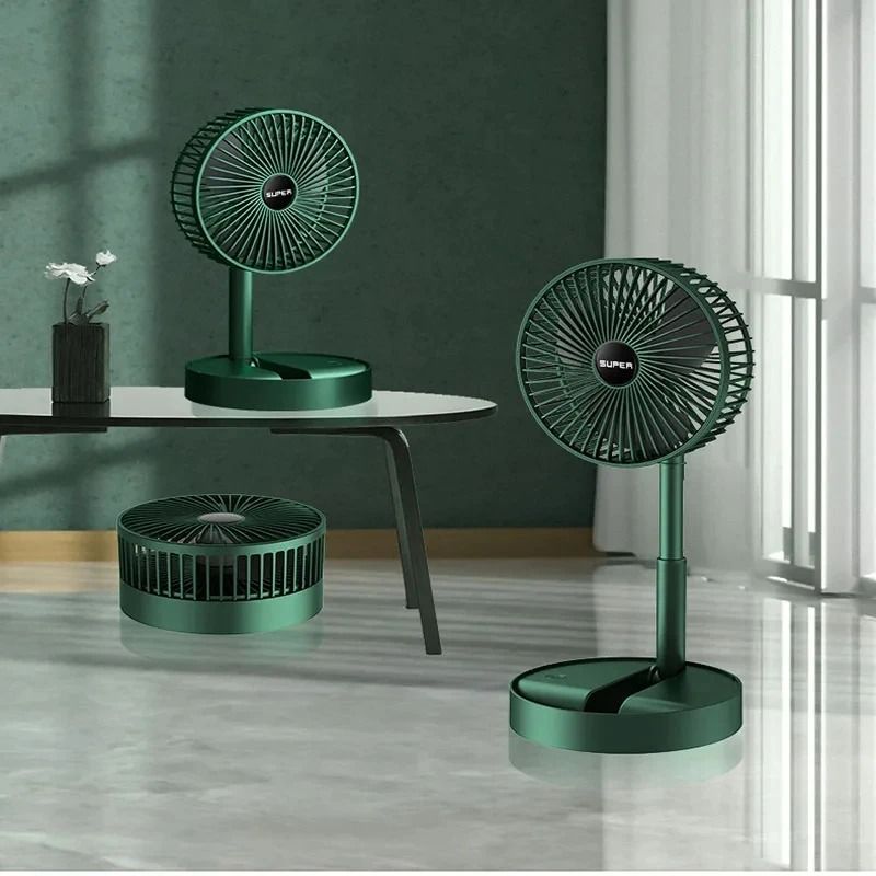 New portable fan multi function Folding USB fan adjustable height 360° rotation USB chargable silent table fan Electric Fan Desk Fan Student Dormitory Quiet Mini Fan for Home Office Car Outdoor Travel