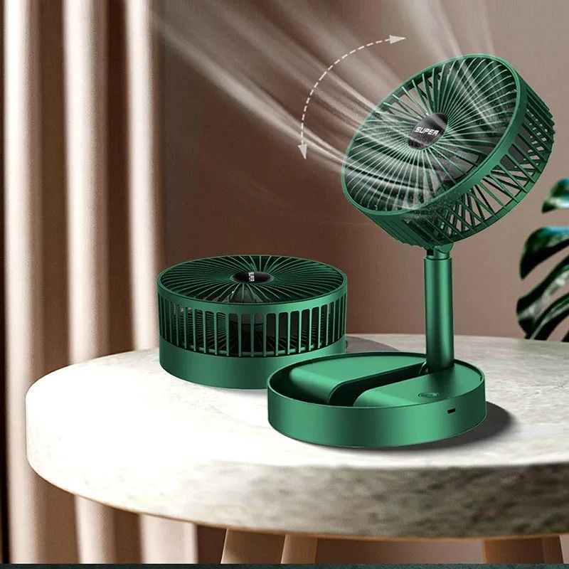 New portable fan multi function Folding USB fan adjustable height 360° rotation USB chargable silent table fan Electric Fan Desk Fan Student Dormitory Quiet Mini Fan for Home Office Car Outdoor Travel