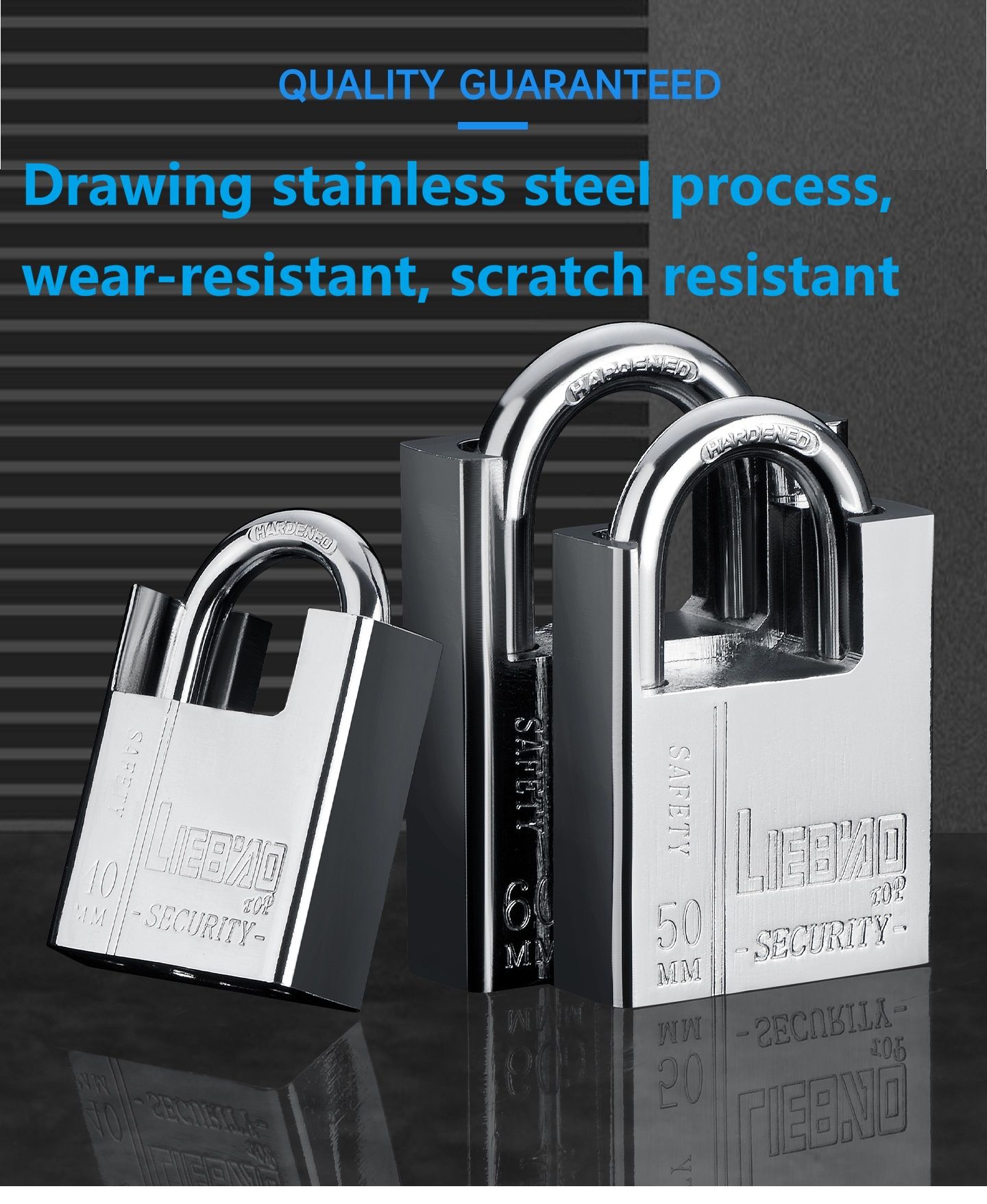 Stainless Steel Padlock Outdoor Heavy Anti Prying Padlock Half Wrapped Beam Duty Top Anti-Burglar Theft Padlock Hasp Anti-Rust Lock Solid lock Waterproof Lock Corrosion-Resistant Padlock with 4 Keys