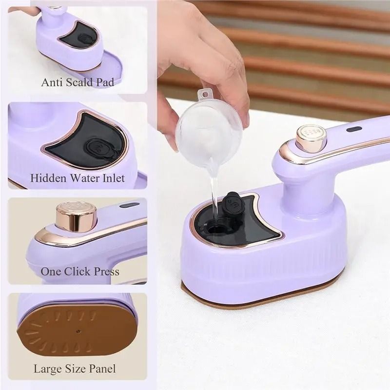 2-in-1 folding hanging ironing machine handheld convenient electric iron mini home travel ironing clothes artifact Portable Handheld Iron  Mini Handheld Iron For Clothes Travel Garment Steamer Supp
