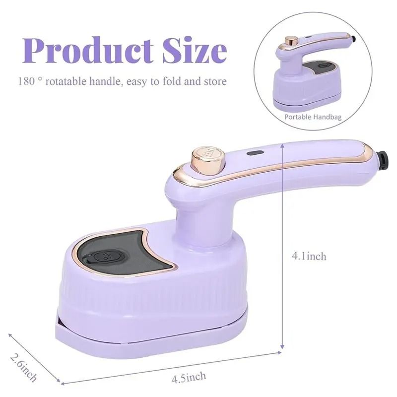 2-in-1 folding hanging ironing machine handheld convenient electric iron mini home travel ironing clothes artifact Portable Handheld Iron  Mini Handheld Iron For Clothes Travel Garment Steamer Supp