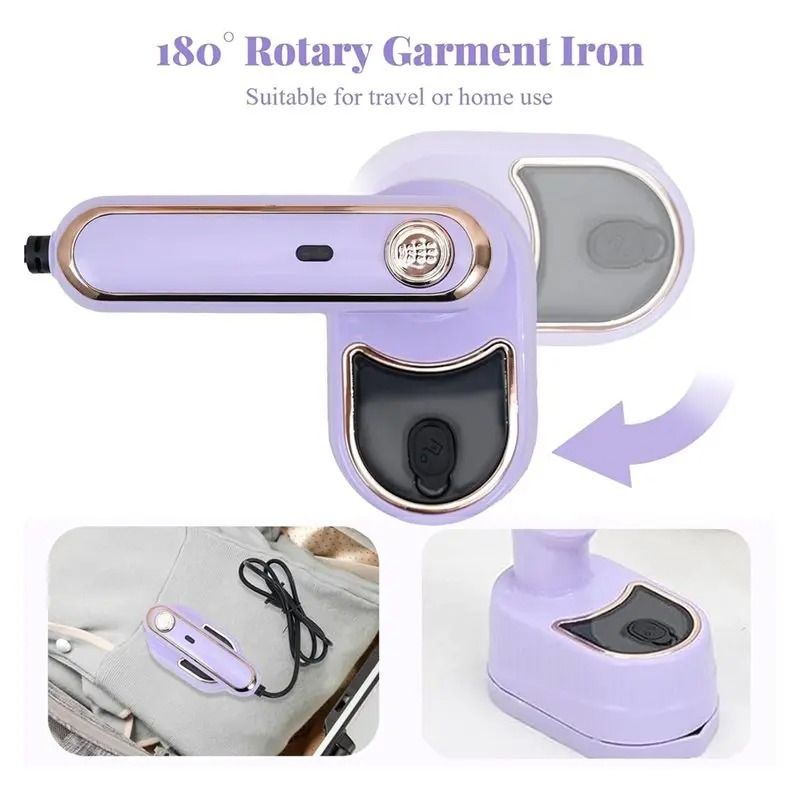 2-in-1 folding hanging ironing machine handheld convenient electric iron mini home travel ironing clothes artifact Portable Handheld Iron  Mini Handheld Iron For Clothes Travel Garment Steamer Supp