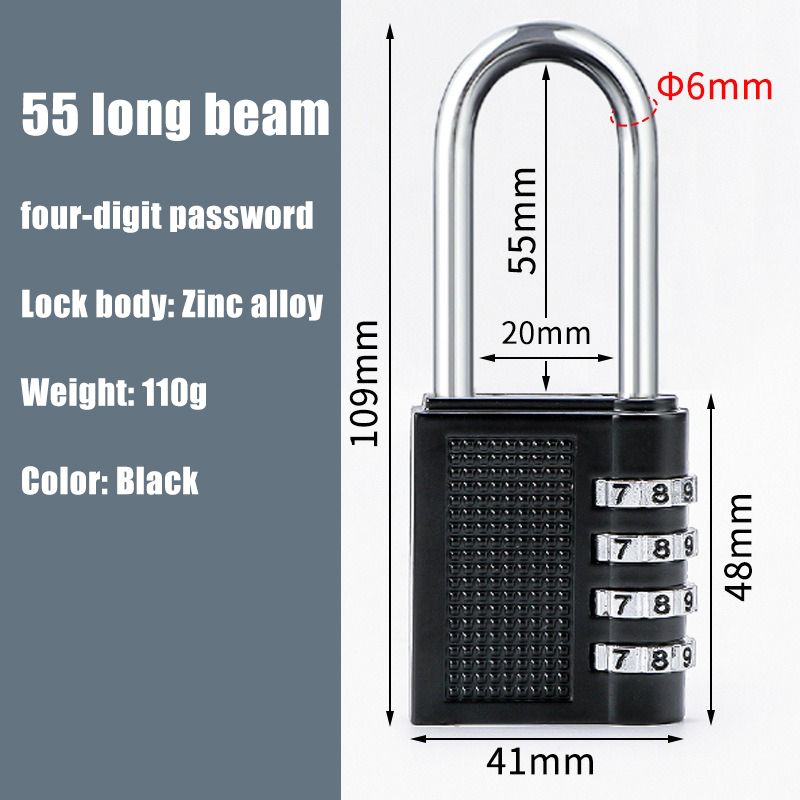 Smart Password Combination Padlock 4-digit Keypad Freedom to change password Zinc alloy Padlock Outdoor Waterproof Anti-theft Padlock Hasp Mini Code Padlock For School Office Luggage Lock Door Lock