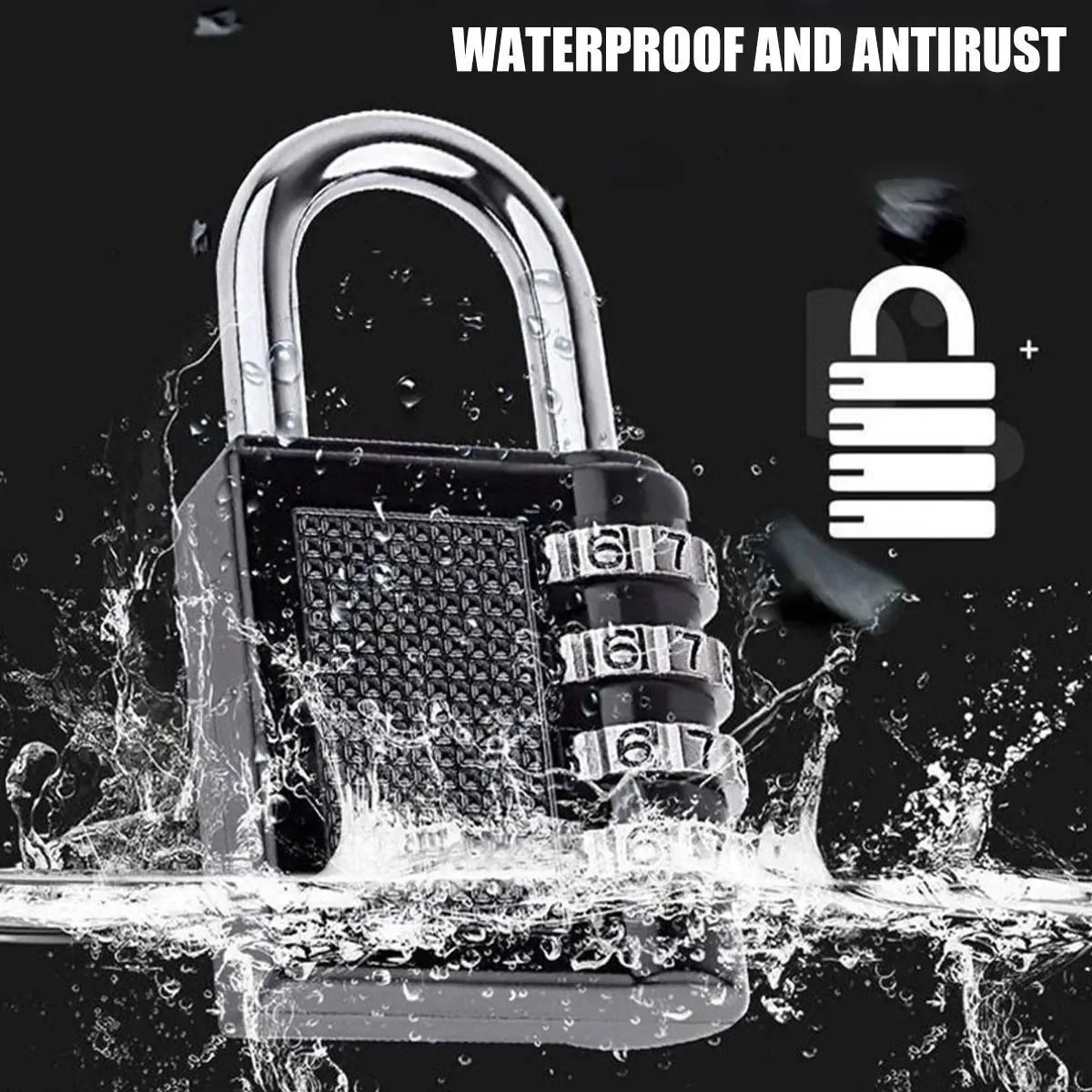 Smart Password Combination Padlock 4-digit Keypad Freedom to change password Zinc alloy Padlock Outdoor Waterproof Anti-theft Padlock Hasp Mini Code Padlock For School Office Luggage Lock Door Lock