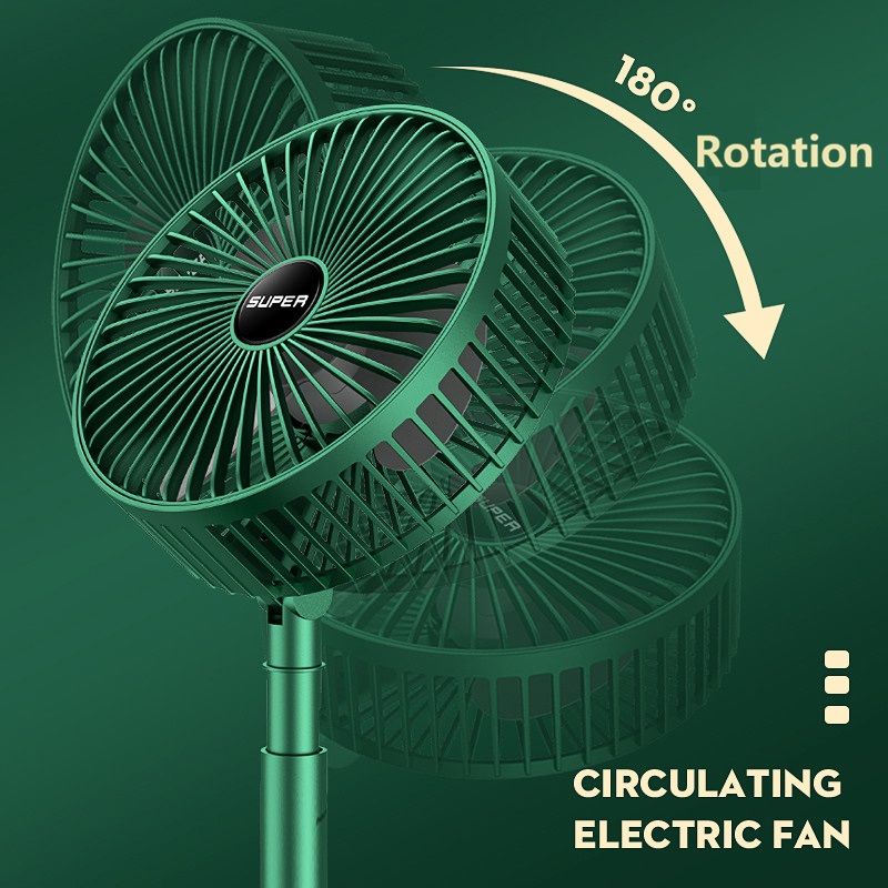 New portable fan multi function Folding USB fan adjustable height 360° rotation USB chargable silent table fan Electric Fan Desk Fan Student Dormitory Quiet Mini Fan for Home Office Car Outdoor Travel