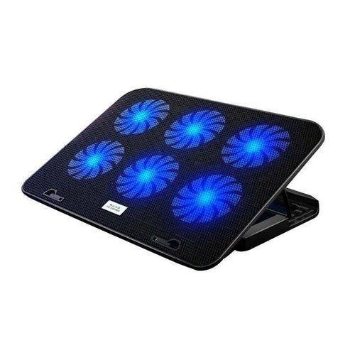 6 Fan Cooling Pad Computer Stand Laptop Cooler Super Silent With USB
