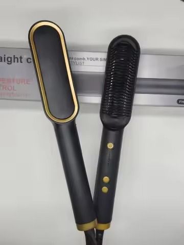 Electric Hair Straightener Brush Iron Hot Comb