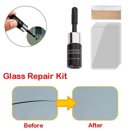 Windscreen Crack Repair Tool Kit Automotive Glass Nano Repair Fluid-Car Windshield Repair Resin Cracked Glass Repair Kit,Glass Corrector Set, Crack Repairing For Car