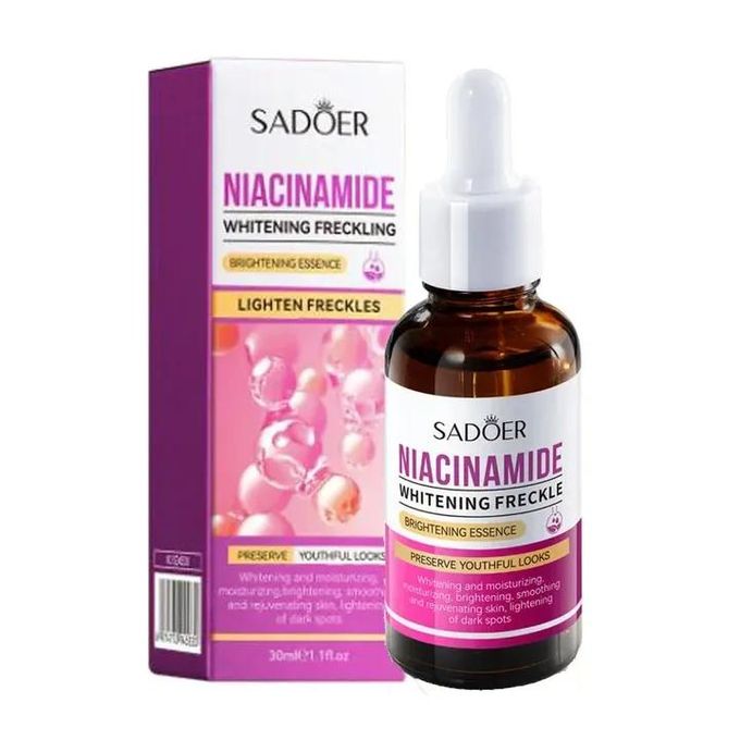 Niacinamide Dark Spot Remover Serum for Face Whitening Moisturizing Brighten Smoothing Facial Skin Care Removal Freckle Facial Serum Skin Care - SADOER -