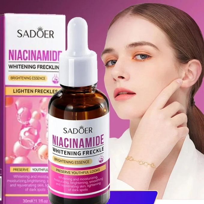 Niacinamide Dark Spot Remover Serum for Face Whitening Moisturizing Brighten Smoothing Facial Skin Care Removal Freckle Facial Serum Skin Care - SADOER -
