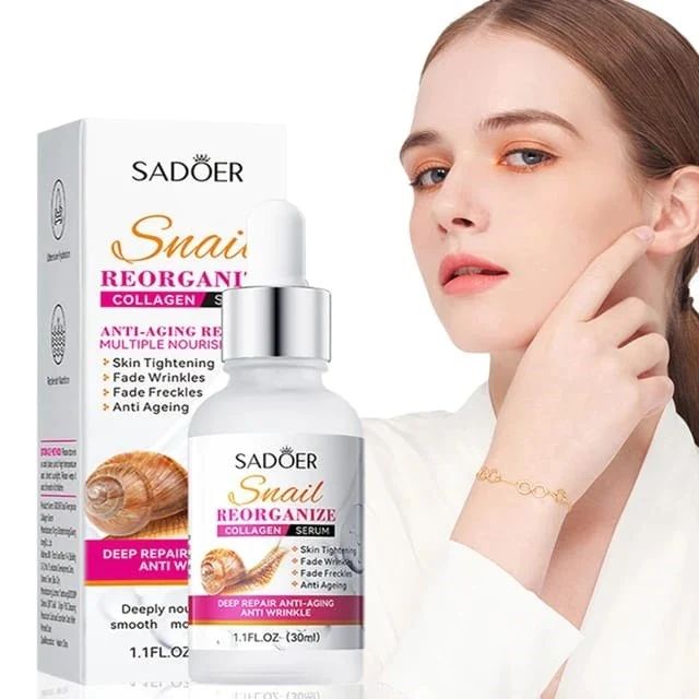 Snail Collagen Skin Care Beauty Snail Collagen  Face Serum Nourishing Brighten Skin Anti Dryness Moisturizing Cream Soothes Skin  Essence- SADOER -