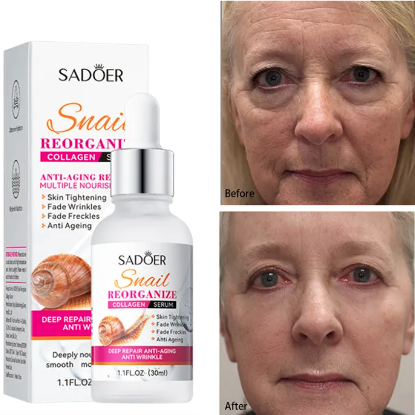 Snail Collagen Skin Care Beauty Snail Collagen  Face Serum Nourishing Brighten Skin Anti Dryness Moisturizing Cream Soothes Skin  Essence- SADOER -