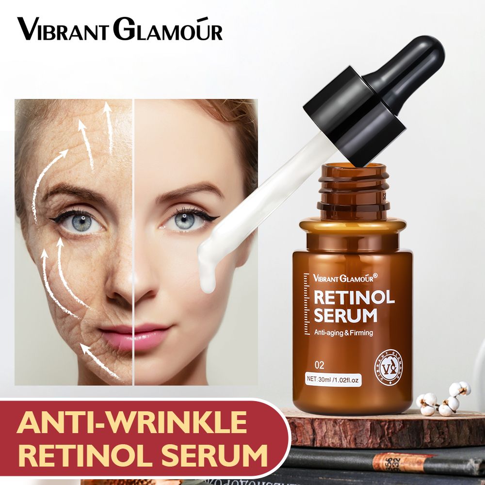 Retinol Face Cream + Serum 2 PCS/Set Firming Lifting Anti-Aging Wrinkle  Containing 2.5% Retinol Face Cream Moisturizing Reduce Wrinkle Fine Lines Facial Skin Care Product - VIBRANT GLAMOUR-