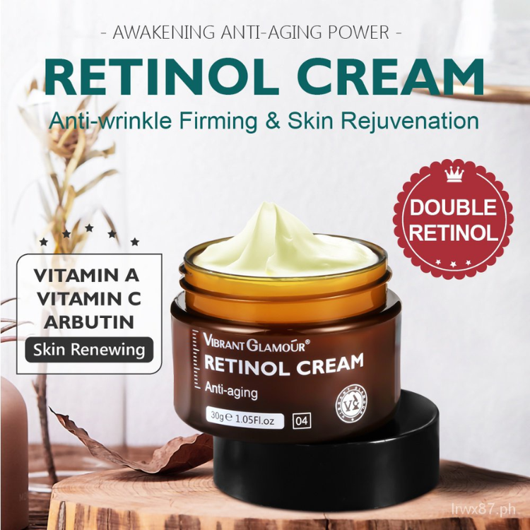 Retinol Face Cream + Serum 2 PCS/Set Firming Lifting Anti-Aging Wrinkle  Containing 2.5% Retinol Face Cream Moisturizing Reduce Wrinkle Fine Lines Facial Skin Care Product - VIBRANT GLAMOUR-