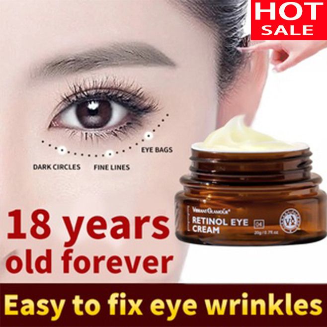 Anti-Wrinkle Eye Cream Wrinkle Removing Dark Circles Lightening Fine Lines Moisturizing Whitening Skin Care Remove Eye Bag Retinol Cream - VIBRANT GLAMOUR -