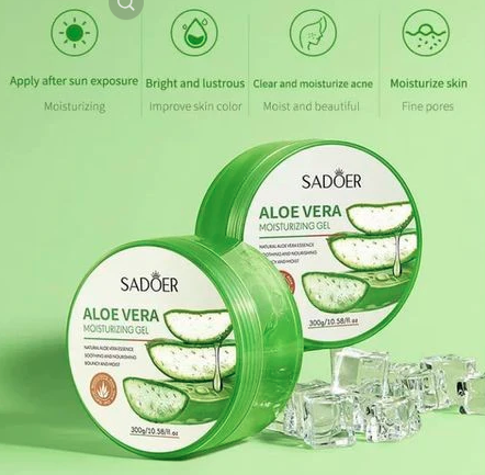 Aloe Vera Gel Natural Snail Face Cream Deep Moisturize Hydration Revitalize Emolliency Smoothing Brighten Care Cream  Skin Care Products 300g - SADOER -