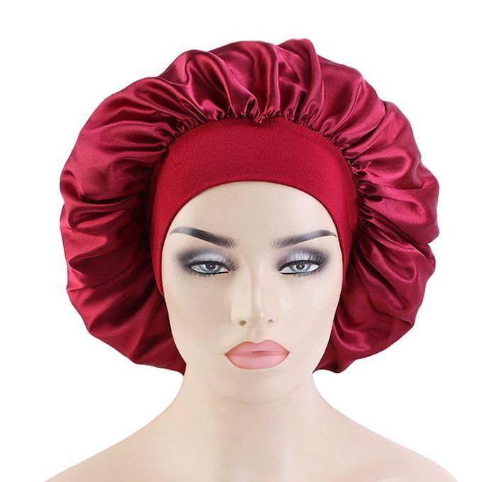 Women's Hair Bonnet Satin Hair Cap Solid Wide-brimmed Sleeping Hat Night Sleep Cap Hair Care Bonnet Nightcap For Women Men Unisex Cap -