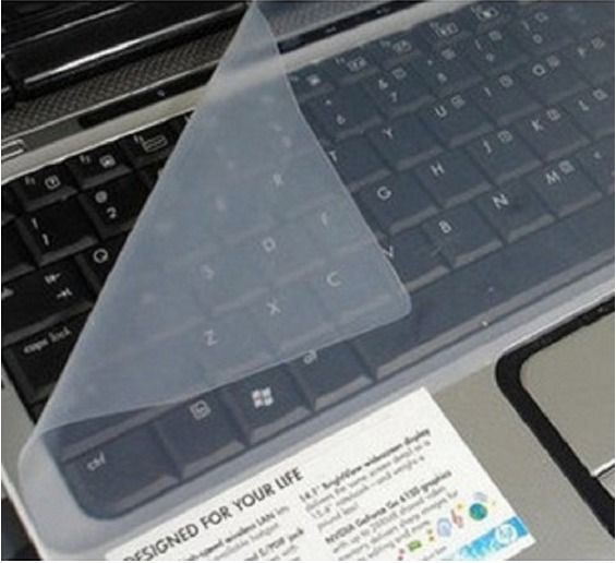 Anti-dust Waterproof Keyboard Protector Cover Skin for Laptop Computer Notebook 13" 14" 15.6" inch,Ultra Thin Silicone Waterproof Dustproof Keyboard Protector Skin Translucent -
