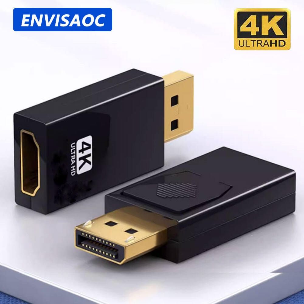 High Speed DisplayPort(DP) to HDMI Converter 4K Display Port to HDMI-Compatible Adapter Video Audio HD Cable for PC TV Laptop Projector -