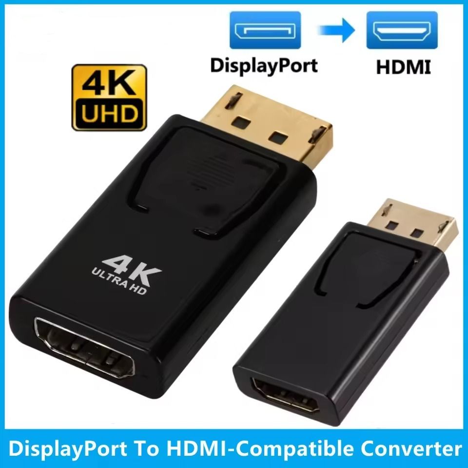 4K DisplayPort to HDMI Conveter Adapter HD 1080P DP to HDMI-compatible Adapter Connector For PC Laptop Projectors HDTV 1Piece -
