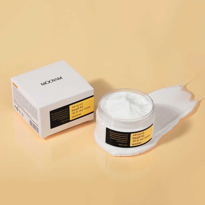 New Advanced Snail 92 Cream, Moisturizing Hydrating Nourishing Gentle Firming Skin Repair Snail Secretion Filtrate 92%,Wrinkle Improvement for Anti-aging & Nourishing Face cream - MOOYAM -