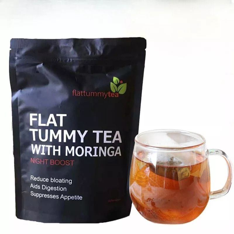 Quick Flat Tummy Slimming Tea Detox 100% Pure Natural Weight Loss Drink Health Diet Slimming Metabolism Booster Aid Burn Fat Herbal Thin Belly Tea With Moringa -