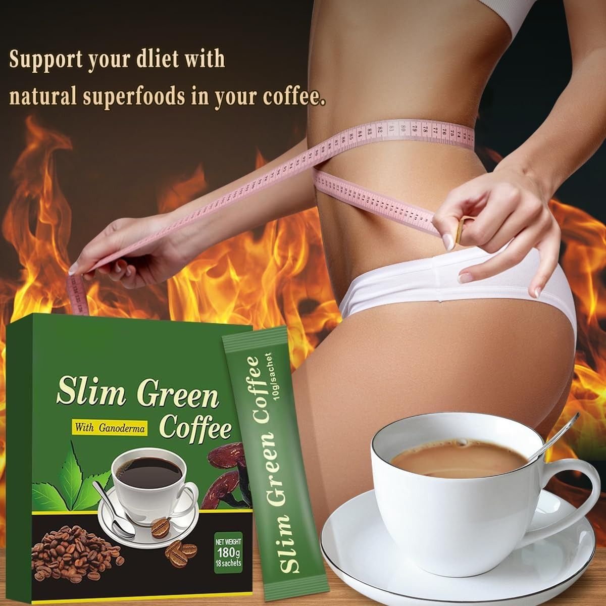 Slimming Coffee 100% Organic Detox Fal Tummy Drink Weight Loss Fat Burner 18Sachets/Set Weight Control Slim Coffee Fat Blaster Healthy Care Detox Tea Herbal Diet Coffee Fat Burning -