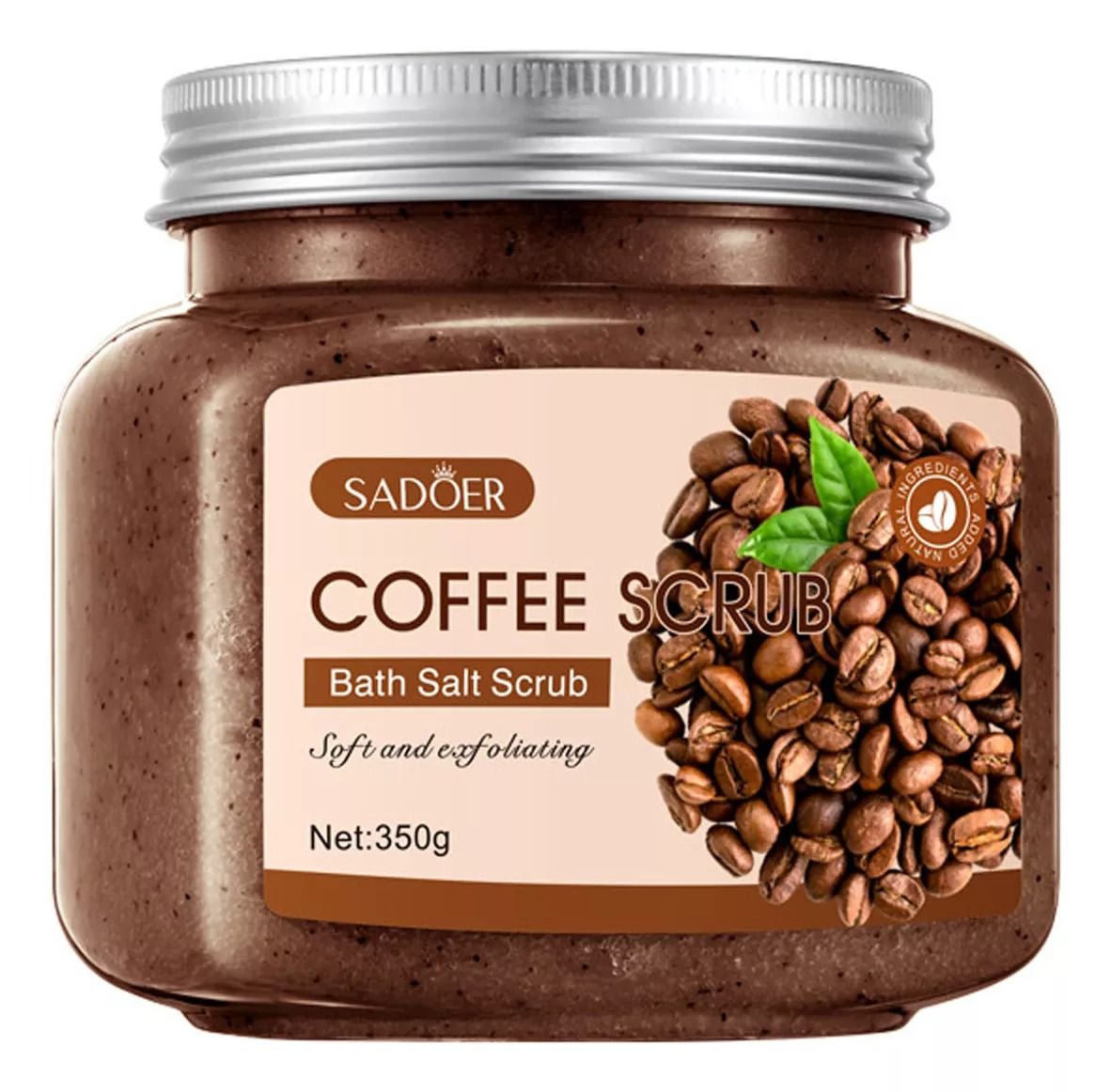 Coffee Exfoliating Scrub Body & Face Scrub Remove Dead Skin Brighten Smooth Sea Salt Pore Cleaning Anti Cellulite Moisturizing Body Care Whitening SPA for Smooth & Glowing Skin - SADOER