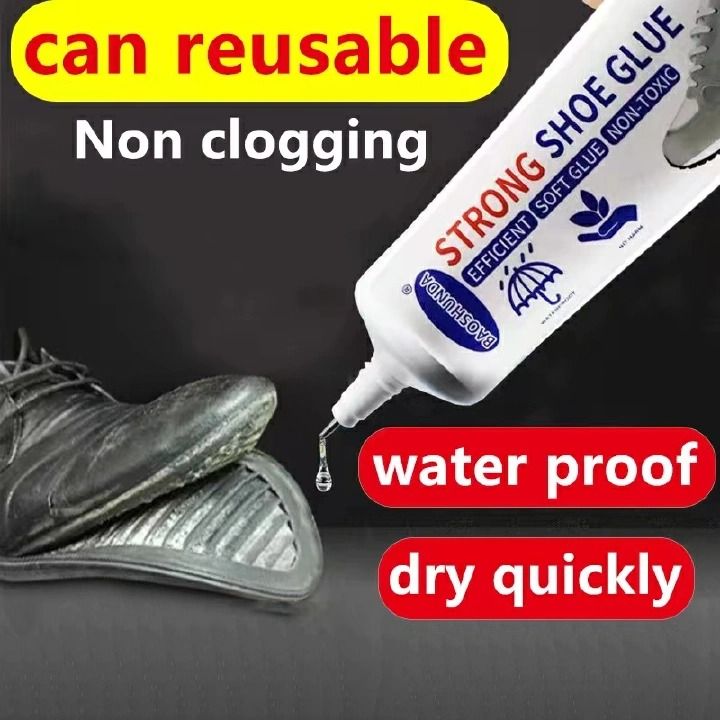 60ml Shoe Repair Glue Ahesive Strong Waterproof Shoe Glue Sealers for Sneakers Faux Leather Resin Crafts Shoe Accessories Quick-drying Shoe Adhesive -