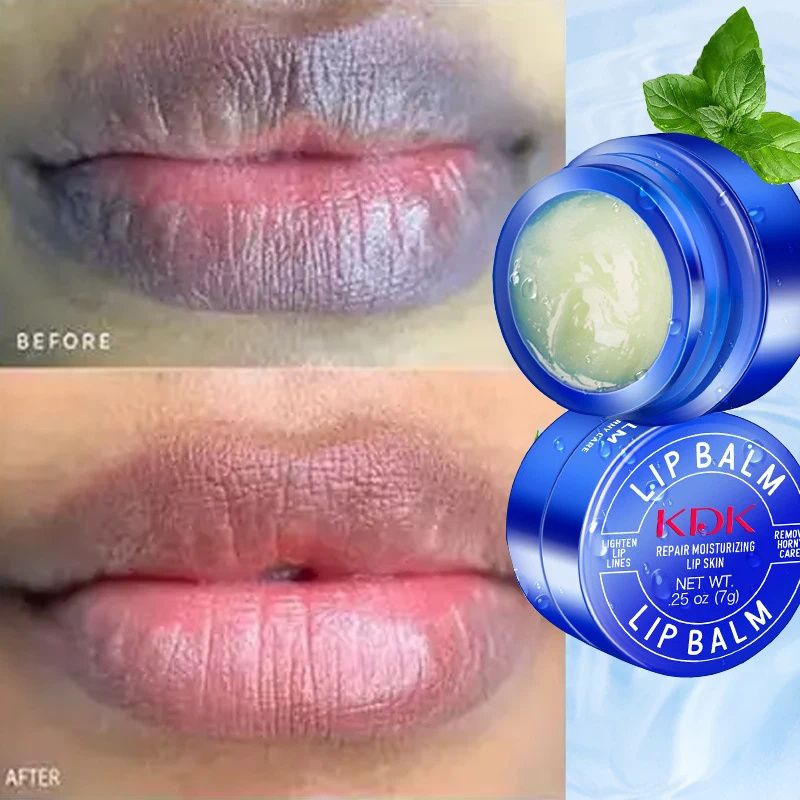 New Lip Balm Remove Dark Lips Whitening Lighten Melanin Lip Mask Fade Dark Lip Line Brighten Exfoliating Moisturize Dead Skin Repair Lip Care -