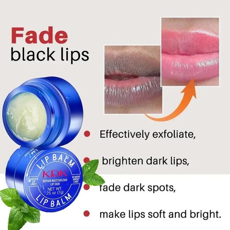 New Lip Balm Remove Dark Lips Whitening Lighten Melanin Lip Mask Fade Dark Lip Line Brighten Exfoliating Moisturize Dead Skin Repair Lip Care -