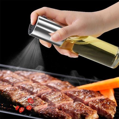 Premium Oil Sprayer for Kitchen and Air Fryer 100ml Spray for Kitchen Leakproof Dispenser Multifunctional Oil Sprayer Transparent Glass Oil Spray for Cooking For Salad Bbq Grilling Baking-
