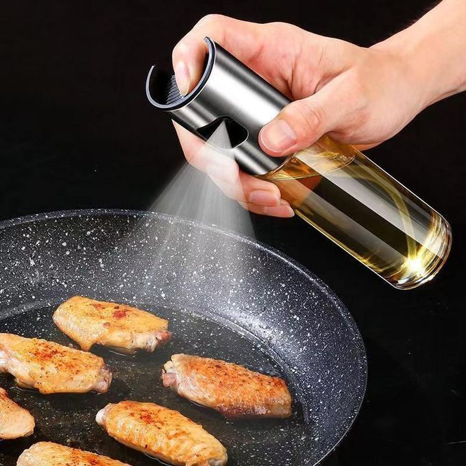 Premium Oil Sprayer for Kitchen and Air Fryer 100ml Spray for Kitchen Leakproof Dispenser Multifunctional Oil Sprayer Transparent Glass Oil Spray for Cooking For Salad Bbq Grilling Baking-