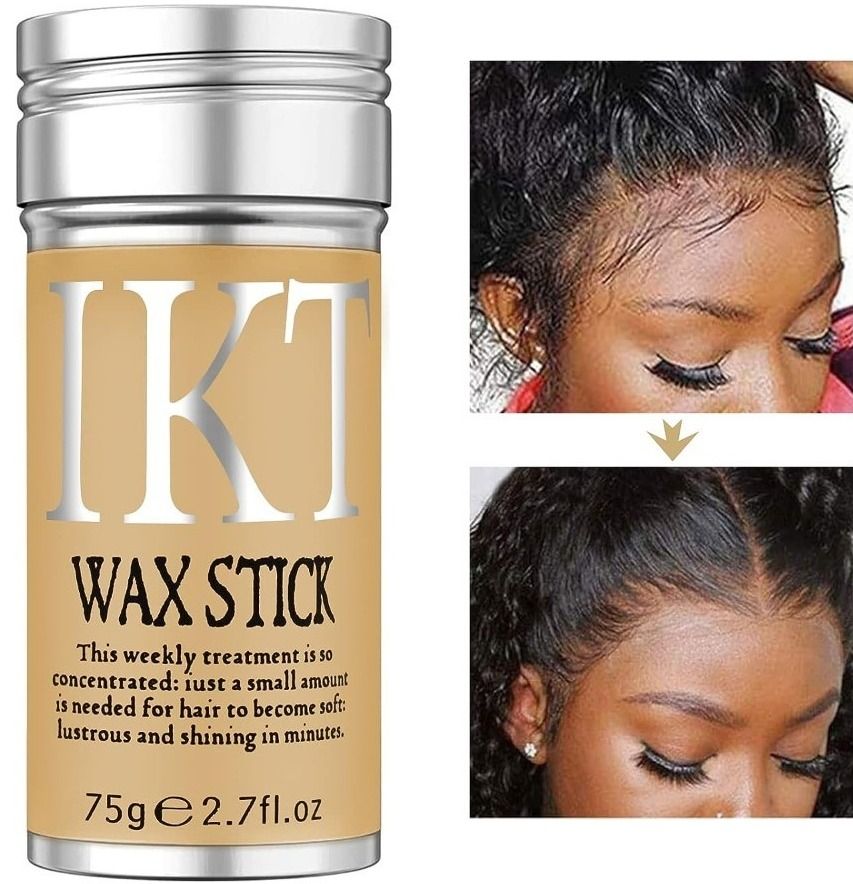 Hair Wax Stick For Natural Hair & Wigs -Edge Control Hair Wax Stick Strong Hold Makes Hair Look Neat And Tidy Hair Syling Wax Stick Use to control flyaway edges for smooth hairstyles for men and women