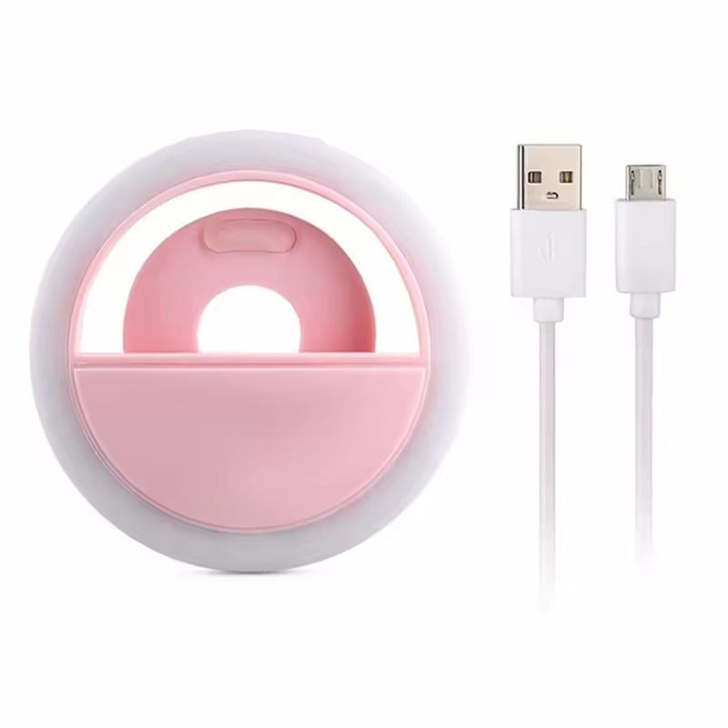 Selfie Ring Light Mini Rechargeable Super Bright Mobile Phone Fill Light Live Clip-On Bulb Portable Led Selfie Ring Light For Vlog Makeup Video Recording Adjustable Phone Camera Light-