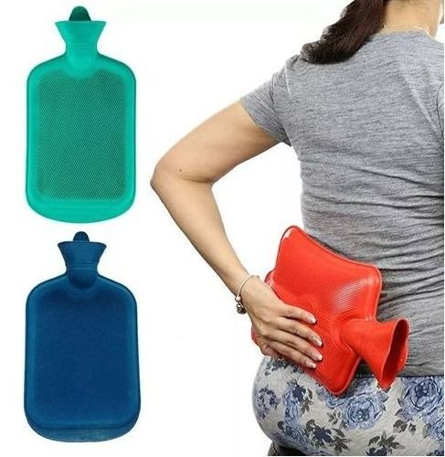 Hot Water Bottle Heating Pad Thick Rubber Hot Water Bag for Menstrual Cramps, Neck and Shoulder Pain Relief, Hot and Cold Therapies, Hand Feet Warmer, -