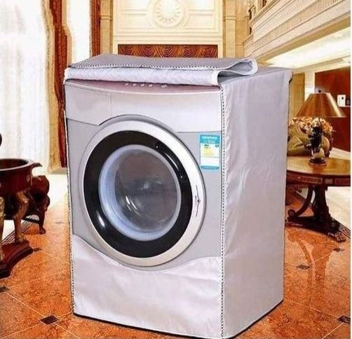7 /7.5KG Washing Machine Cover Protector Waterproof Front Load Laundry Dryer Protective Dustproof Washing Machine Cover Protection Silver Coating Home Washer Dryer Protection -