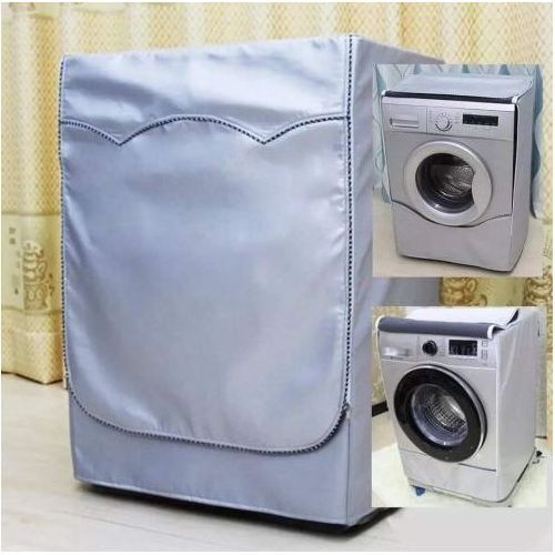7 /7.5KG Washing Machine Cover Protector Waterproof Front Load Laundry Dryer Protective Dustproof Washing Machine Cover Protection Silver Coating Home Washer Dryer Protection -