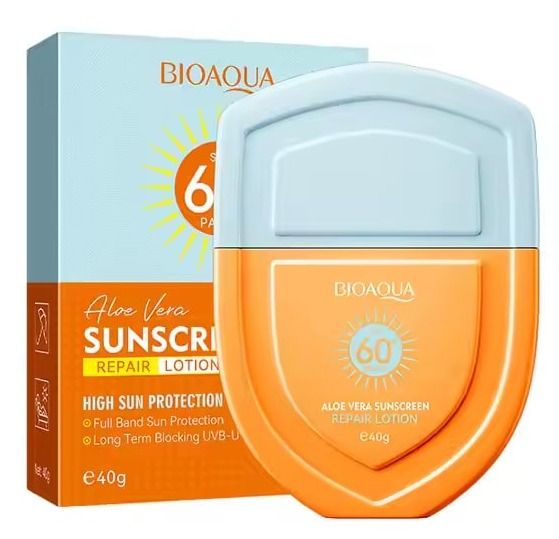 Facial Body Sunscreen Moisturizer Lightweight Non-Greasy Hydrating SPF 60 Refreshing Oil Control Sunblock for Summer & Outdoor Multiple Protection Lotion Cream Long-Lasting Sun Protection -BIOAQUA-
