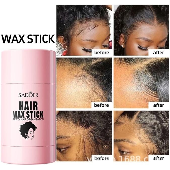 New Arrivals Hair Wax Stick Edge Control Broken Hair Artifact Hair Gel Fixed Fluffy Strong Hold Hair Wax Long Lasting Stick Non-Greasy Slick Pomade Styling Hair Tidy Neat Looking-SADOER-