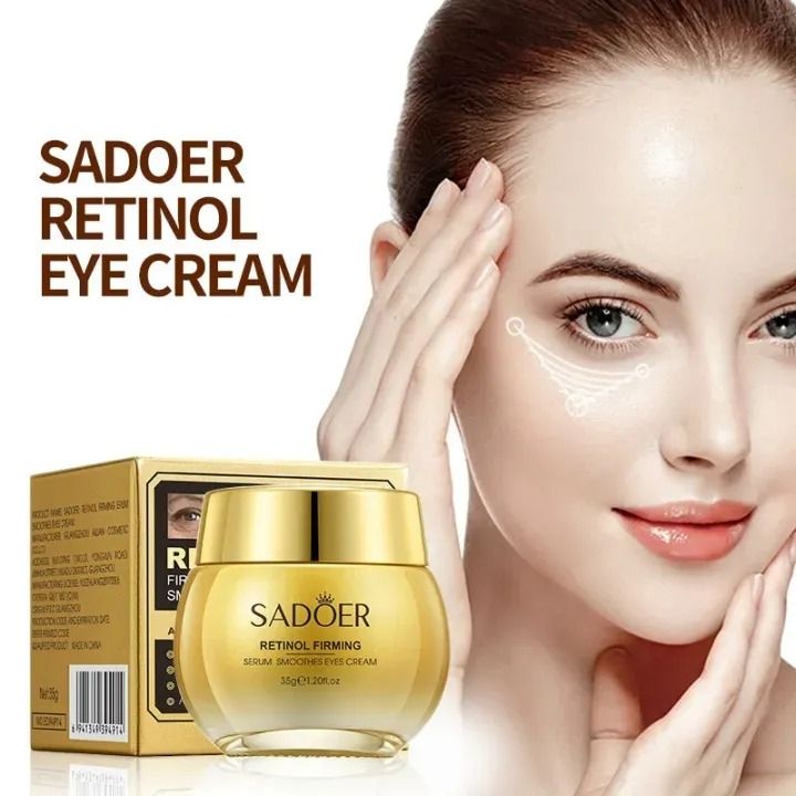 Retinol Eliminate Eye Bags Dark Circles Eye Cream Remove Wrinkles Eye Skin Care Anti Aging Firming Lifting Cream Lightening Dark Circles Whitening Moisturizing Brightening-SADOER-