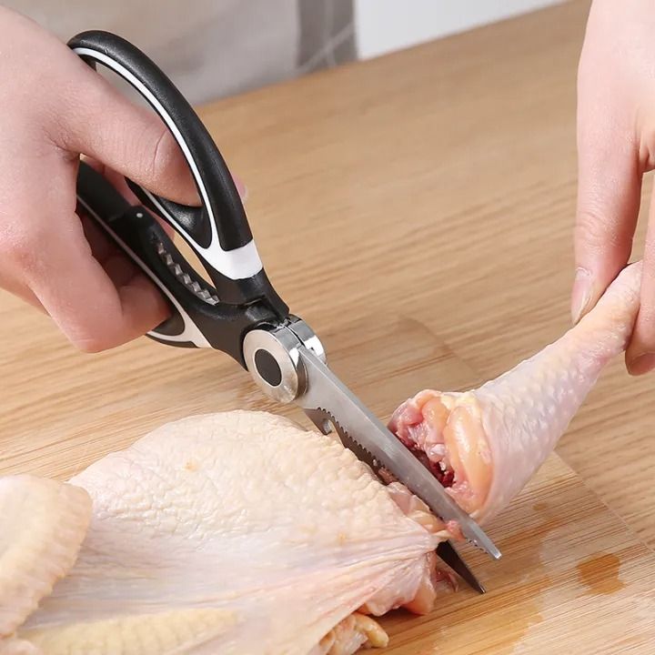 New Kitchen Scissors for Cutting Meat Food Fish Poultry All Purpose Kitchen gadgets Utensils Stainless Steel Cooking Shears General Purpose Scissors Stainless Steel Utility -