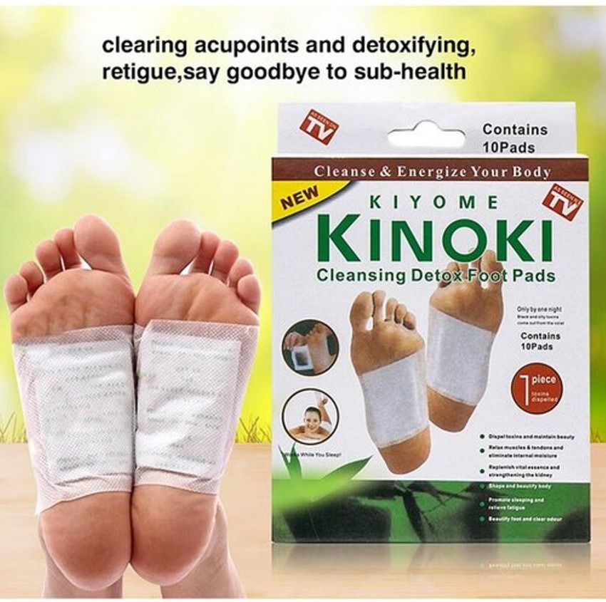 Natural Detox Foot Patches Detoxification Body Toxins Cleansing Slimming Stress Relief Feet Pads Beauty Health  Bamboo Pads Patches With Adhersive Foot Care Tool Improve Sleep - KINOKI -