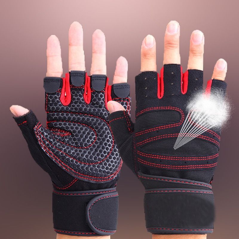 New Workout Gym Gloves for Women & Men - Breathable No More Sweaty & Full Palm Protection Gym Gloves Exercise, Cycling,Fitness, Weightlifting, Pull-ups, Deadlifting, Rowing Gloves with Wrist Support -