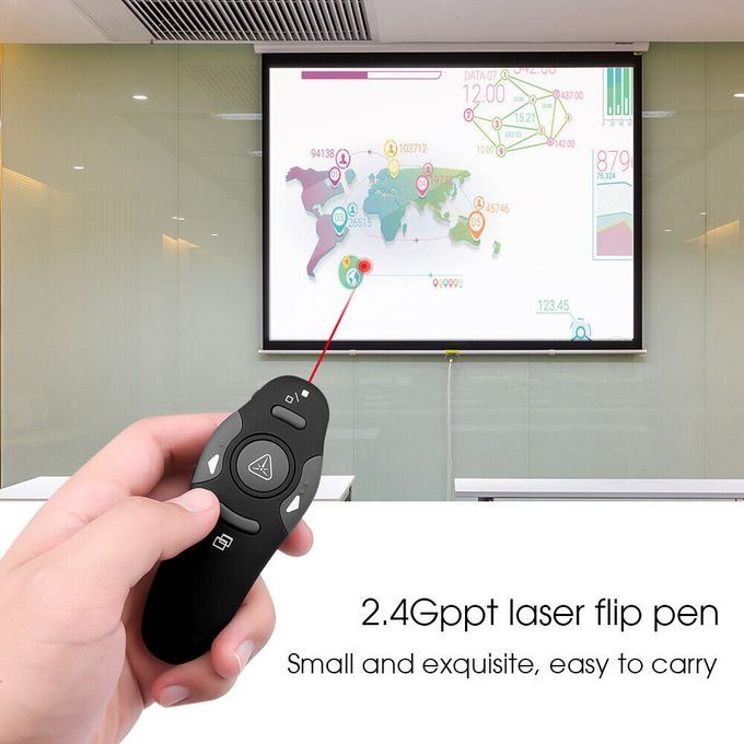Laser Pointer For Presentation Powerpoint Slides Presentation 2.4GHz Wireless Laser Pointer Presenter Remote With AAA Battery