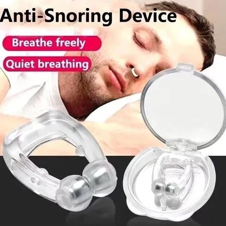 Anti Snoring Stop Snoring Silicone Nose Clip Device Comfortable Sleeping Aid Magnetic Snore Stopper for Women and Men Snoring Solution Comfortable and Quieter Sleep -