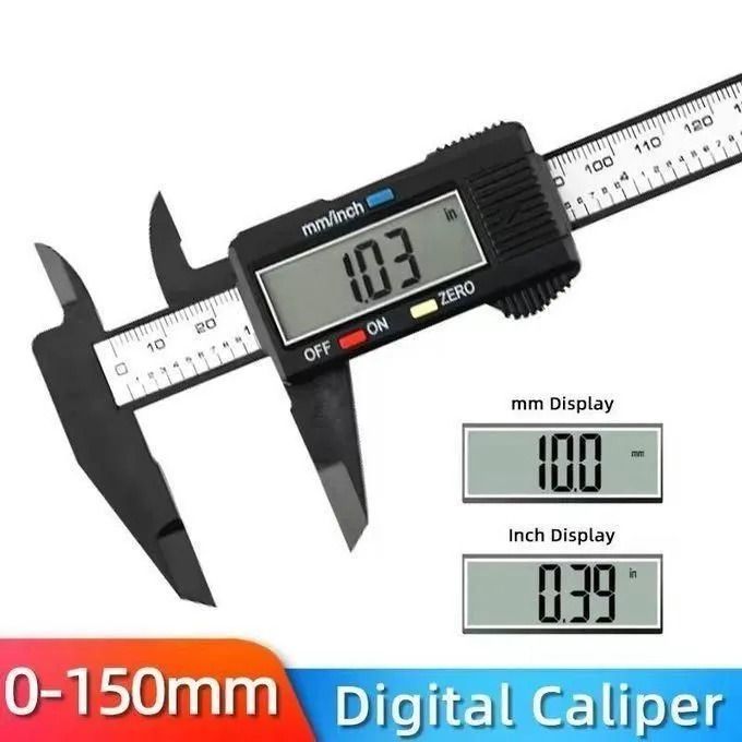 New Vernier Caliper Electronic Digital Display Portable Mini Sliding Vernier Caliper 0-150mm 6 inch High-precision Measuring Tool Digital Ruler for Industrial/DIY Measures -