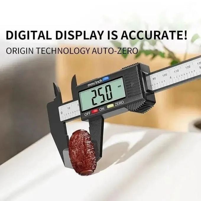 New Vernier Caliper Electronic Digital Display Portable Mini Sliding Vernier Caliper 0-150mm 6 inch High-precision Measuring Tool Digital Ruler for Industrial/DIY Measures -
