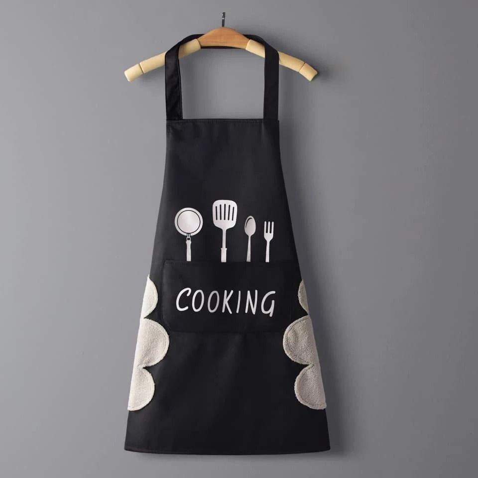 Apron Waterproof And Oil-proof Apron Adjustable Bib Apron Kitchen Cooking Aprons For Restaurant Casual Tie Back Patch Pockets Apron For Kitchen Women's Clothing Thanksgiving gifts Christmas gifts